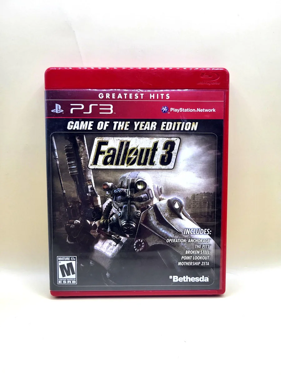 Fallout 3 Game of the Year Edition Greatest Hits NTSC - PlayStation 3 - PS3 voorkant