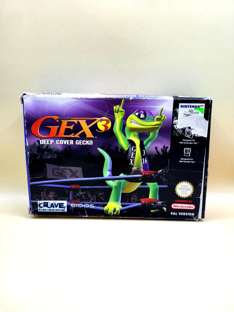 Gex 3 Deep Cover Gecko In Doos (No Manual) - Nintendo 64 - N64