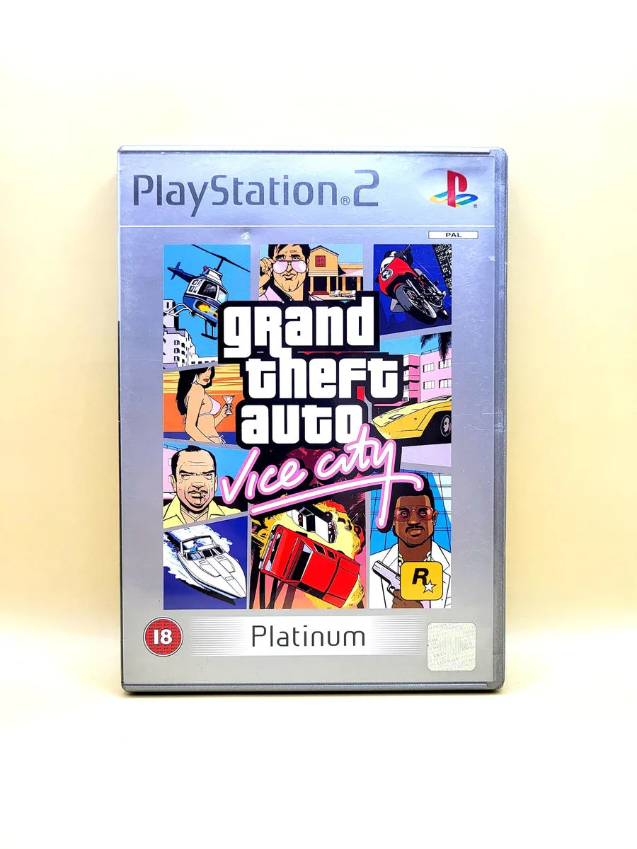 Grand Theft Auto Vice City Platinum (No Manual) - PlayStation 2 - PS2 voorkant